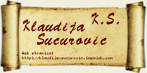 Klaudija Šućurović vizit kartica
